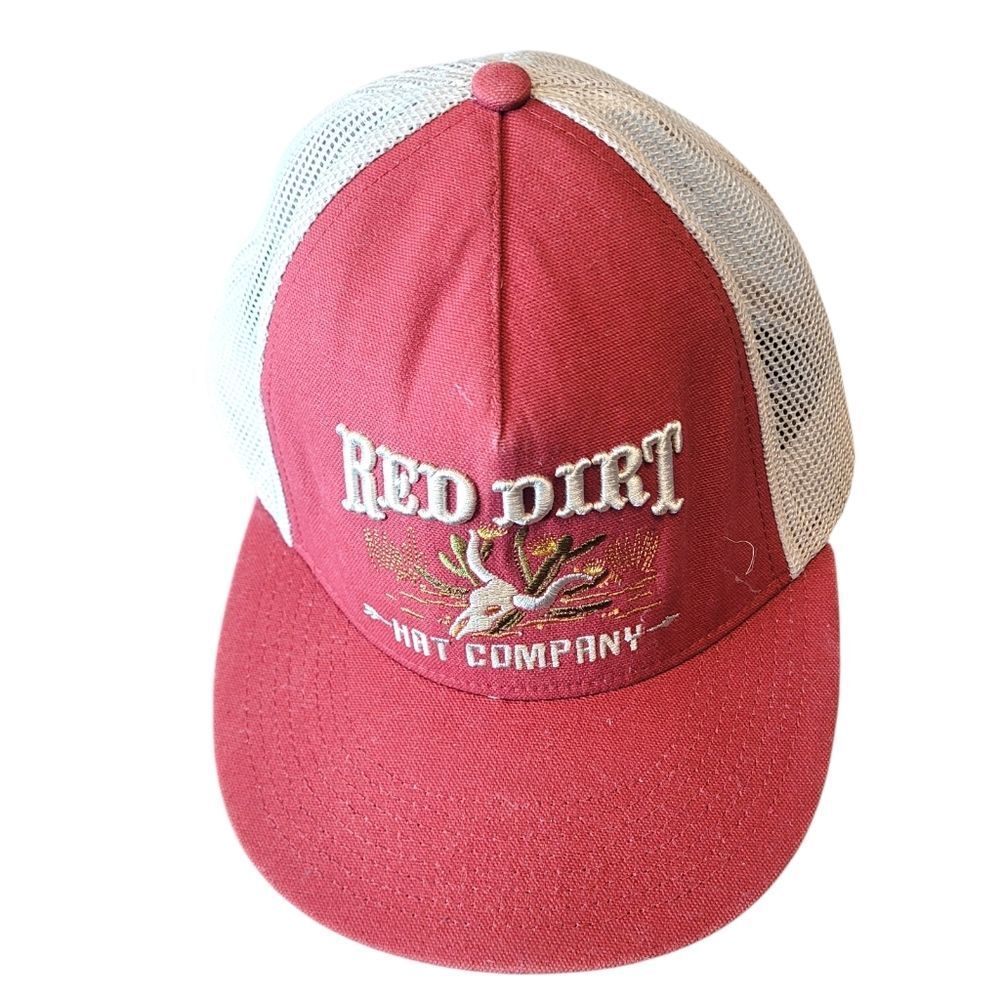 Red Dirt Hat Company Cow Skull Rust Snapback Hat One Size
